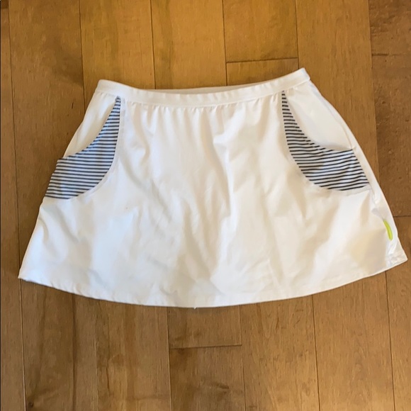Pure Lime Other - White tennis skirt with black stripe accent